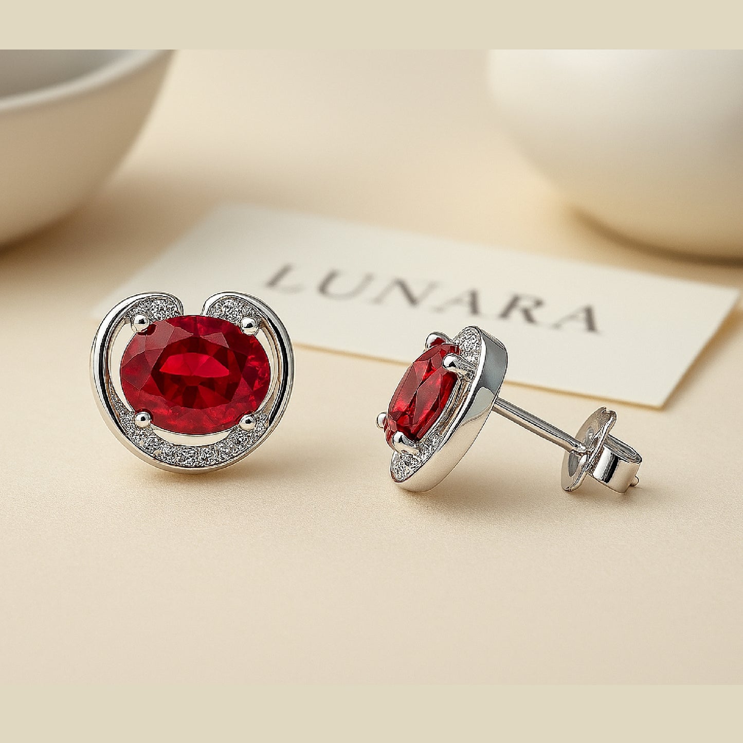 Ruby Embrace Studs