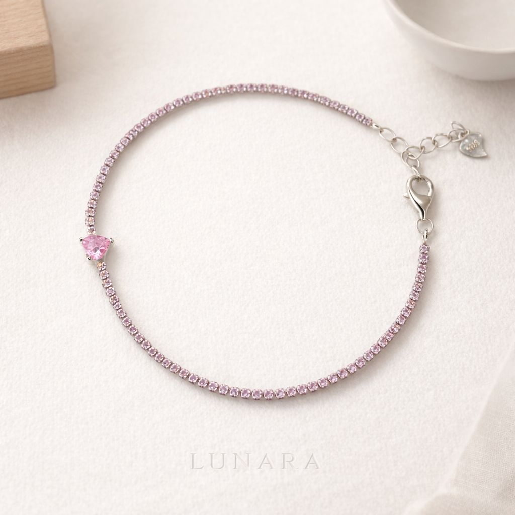 BLUSH HEART BRACLET