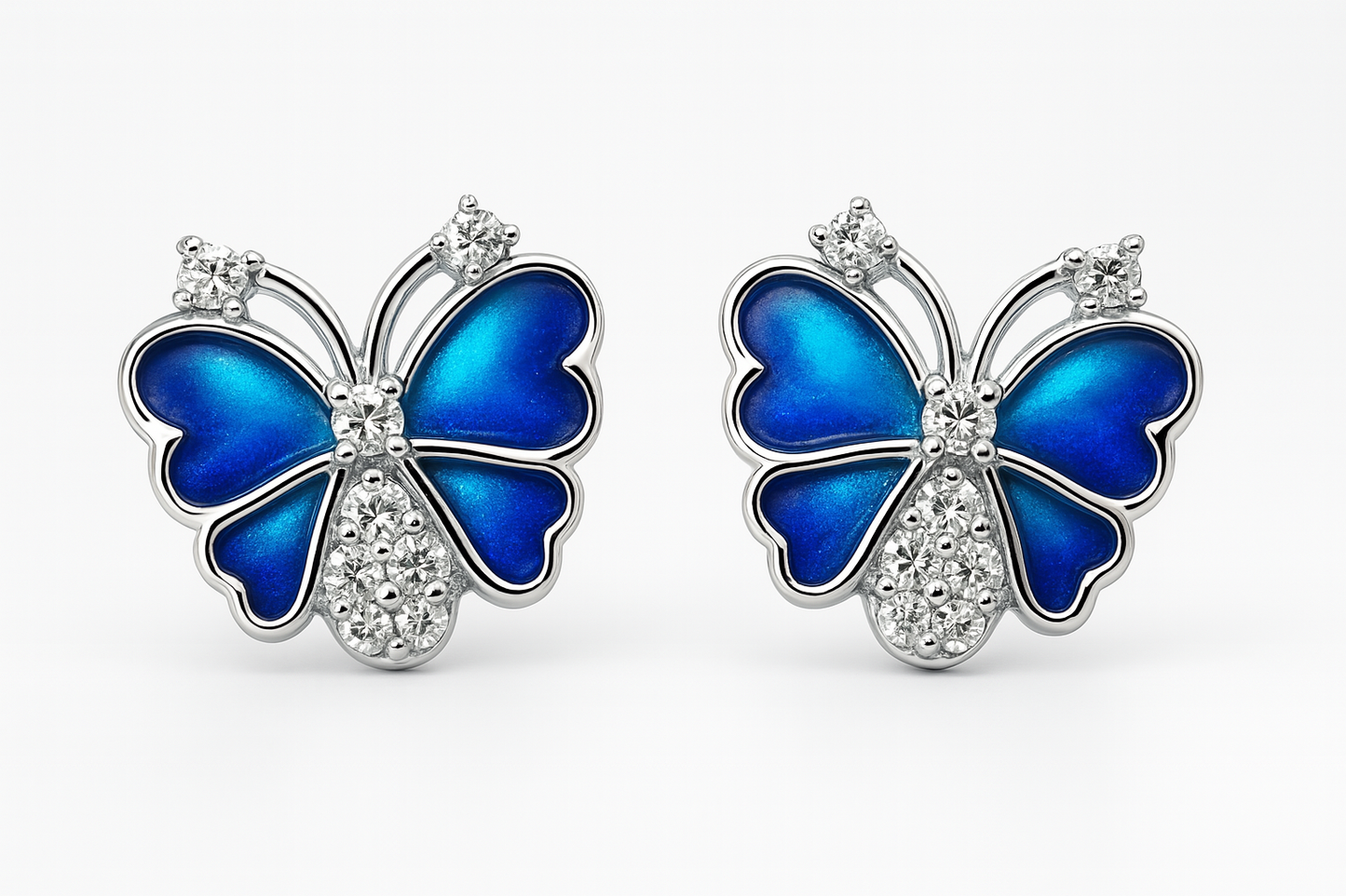Blue Monarch Studs