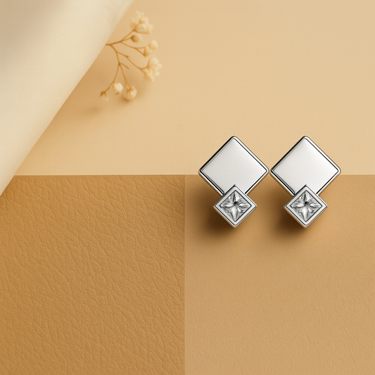 Diamond Drape Studs